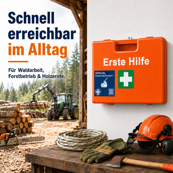 Erste-Hilfe-Koffer Forstwirtschaft DIN 13157 - orange