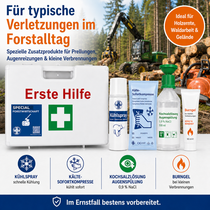 Erste-Hilfe-Koffer Forstwirtschaft DIN 13157 - weiß