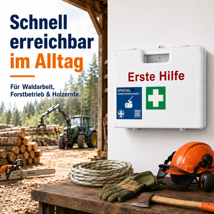 Erste-Hilfe-Koffer Forstwirtschaft DIN 13157 - weiß