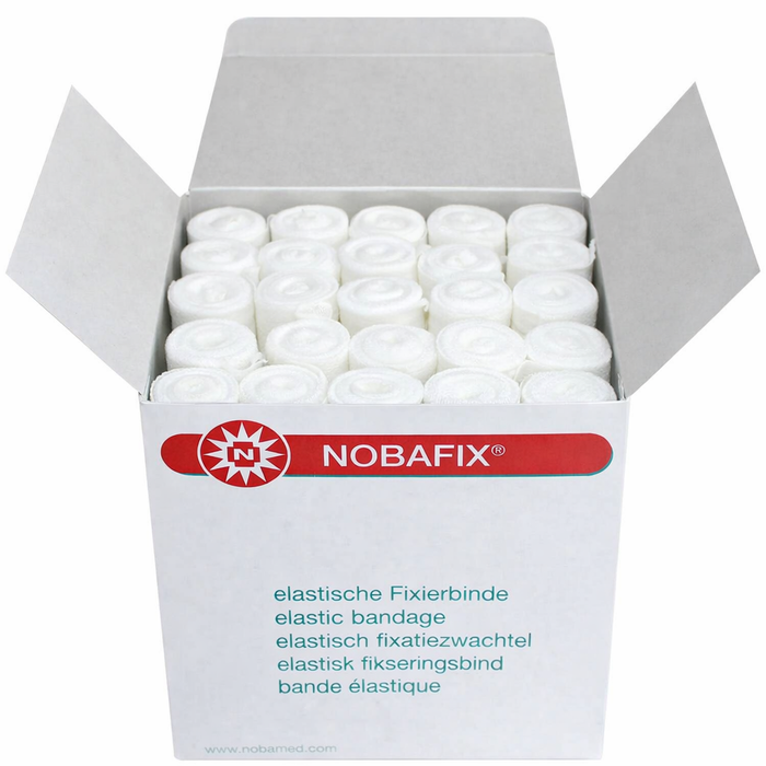 Noba Nobafix Hospital Fixierbinden elastisch - 50 Stück - Hautfreundliche Fixierbinde für Verbandfixierung
