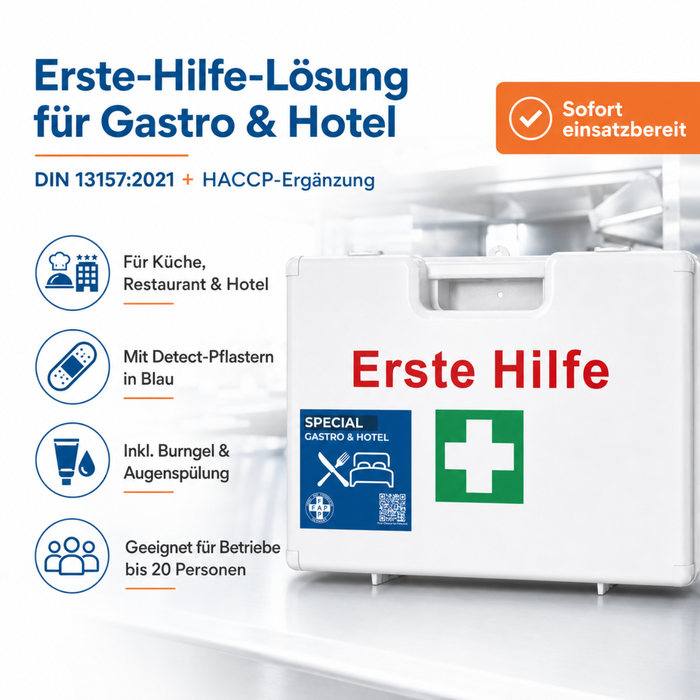 Erste-Hilfe-Koffer Gastronomie & Hotel DIN 13157 - weiß