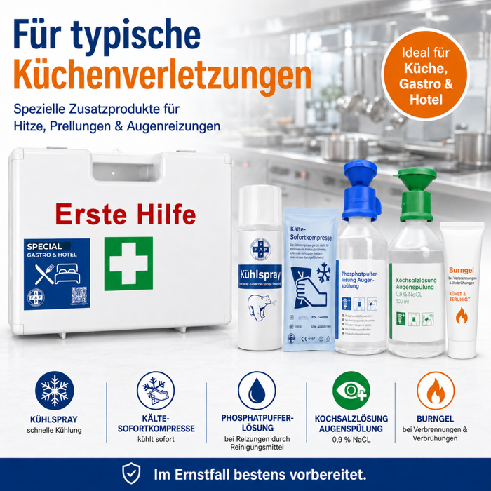 Erste-Hilfe-Koffer Gastronomie & Hotel DIN 13157 - weiß