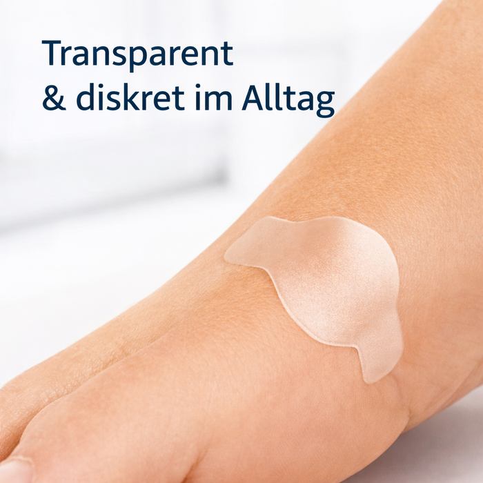 Hühneraugen-Pflaster 4,5 x 2,2 cm transparent - Hydrokolloid - einzeln verpackt