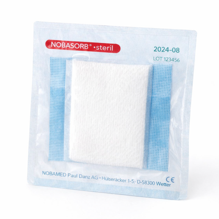 Noba Nobasorb sterile Saugkompressen - Hochsaugfähige Wundkompressen - 25 Stück je Packung