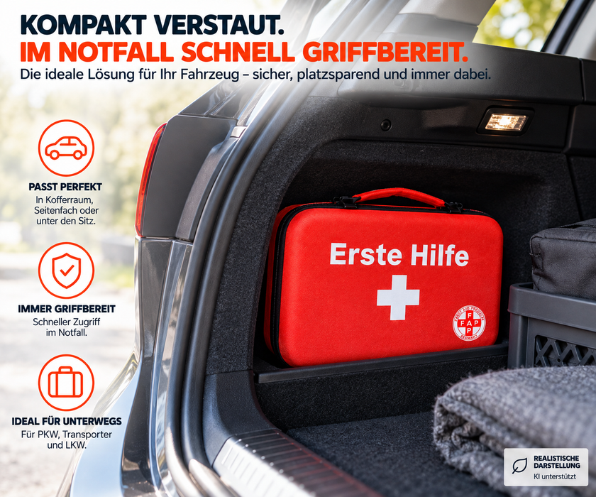 KFZ Erste-Hilfe EVA Bag mit DIN 13164 - Auto Verbandset