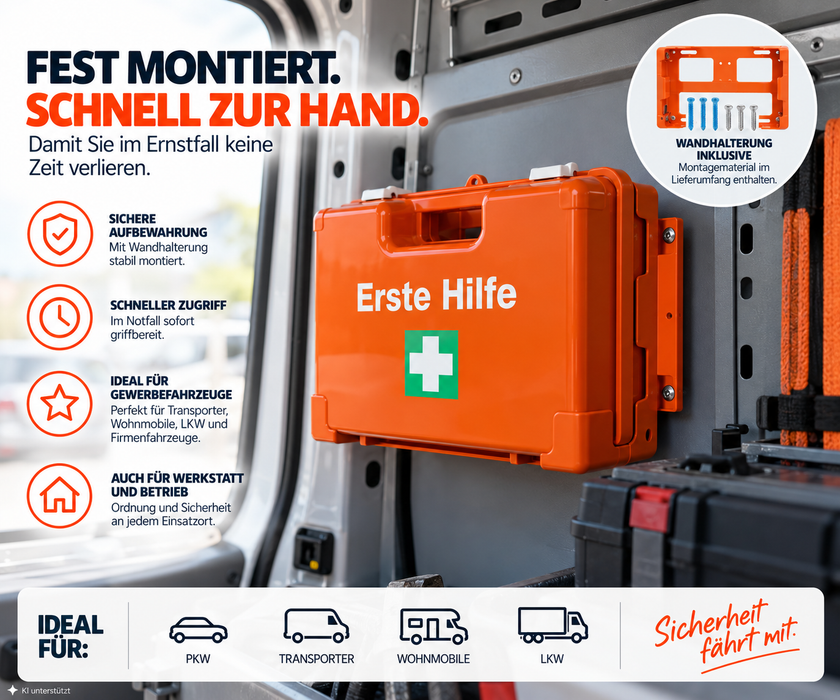 KFZ Erste-Hilfe-Koffer Typ S mit DIN 13164 für PKW oder LKW
