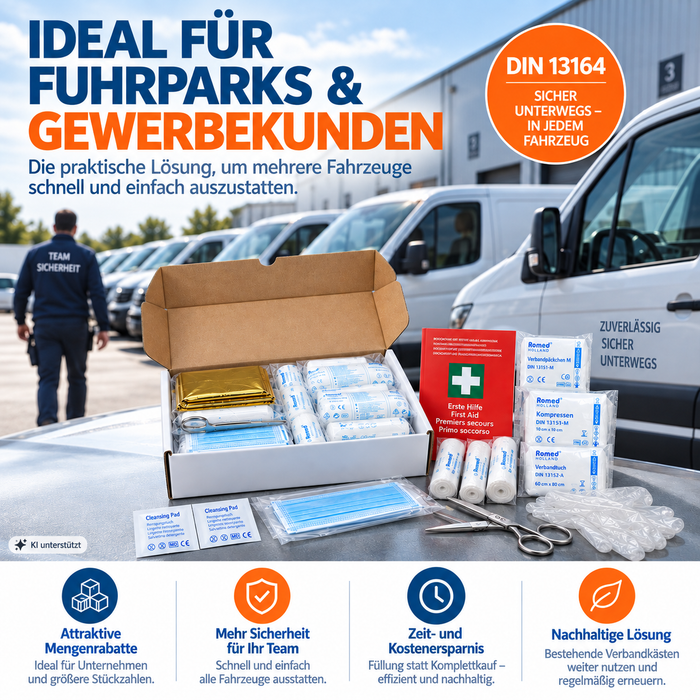KFZ Nachfüllset DIN 13164 für Verbandkasten & PKW