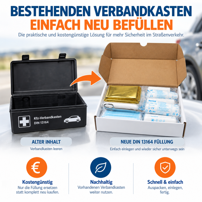 KFZ Nachfüllset DIN 13164 für Verbandkasten & PKW
