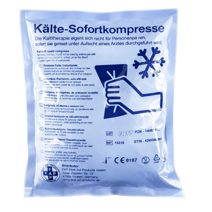 Kälte-Sofort-Kompresse - sofort kühlend & einsatzbereit - Einweg - 15 × 17 cm