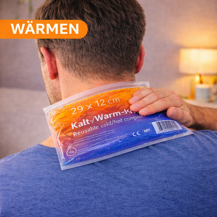 Kalt-Warm Mehrfachkompressen blau - 10er Pack, 29 × 12 cm - Schmale Kühl- & Wärmekompresse für längliche Körperpartien