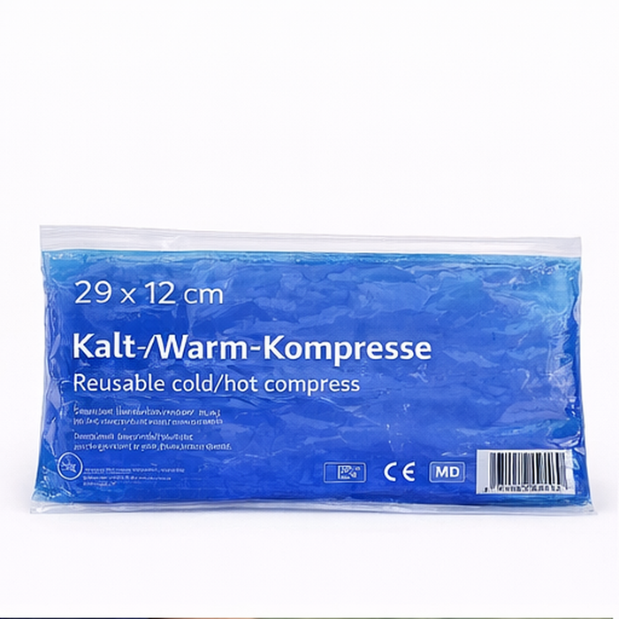 Kalt-Warm Mehrfachkompressen blau - 10er Pack, 29 × 12 cm - Schmale Kühl- & Wärmekompresse für längliche Körperpartien