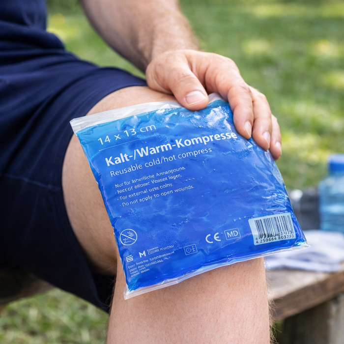Kalt-Warm Mehrfachkompressen blau - 10er Pack, 14 × 13 cm - Wiederverwendbare Kühl- & Wärmekompresse
