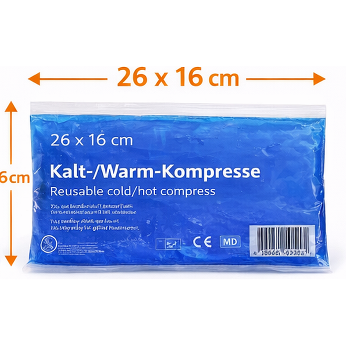 Kalt-Warm Mehrfachkompressen blau - 10er Pack, 26 × 16 cm - Wiederverwendbare Kühl- & Wärmekompresse für größere Körperpartien