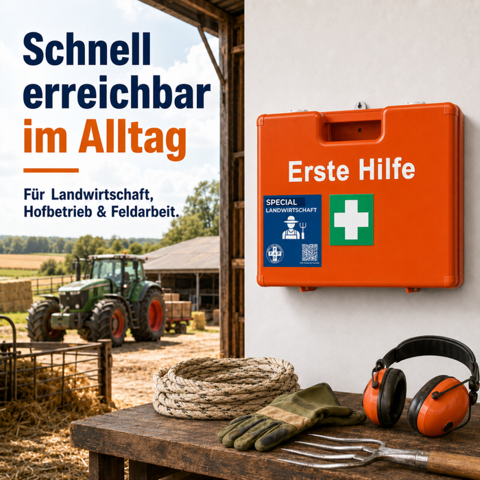 Erste-Hilfe-Koffer Landwirtschaft DIN 13157 - orange