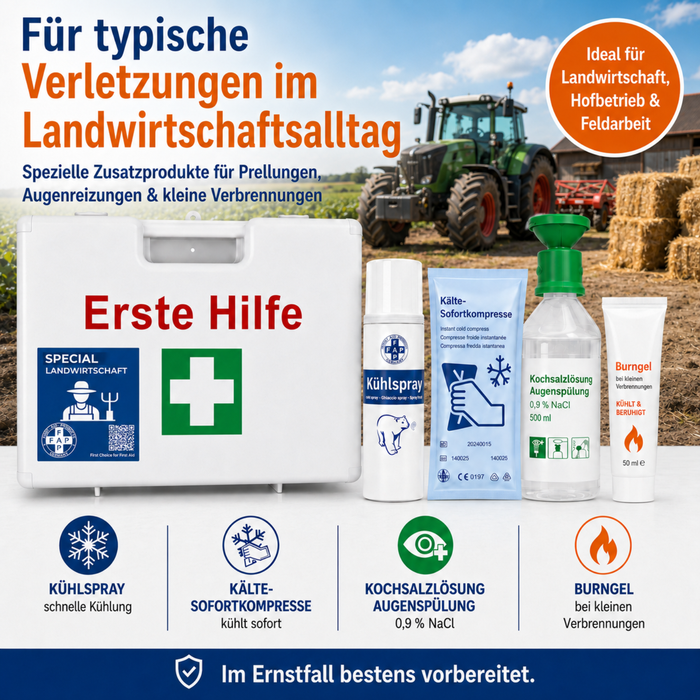 Erste-Hilfe-Koffer Landwirtschaft DIN 13157 - weiß