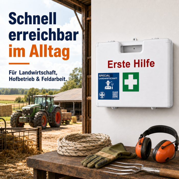 Erste-Hilfe-Koffer Landwirtschaft DIN 13157 - weiß
