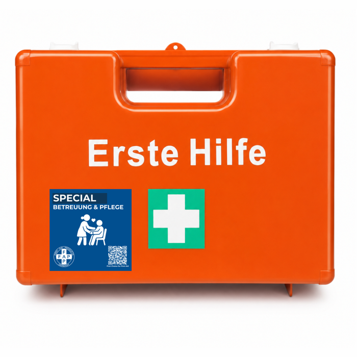 Erste-Hilfe-Koffer Betreuung & Pflegedienst DIN 13157 - orange
