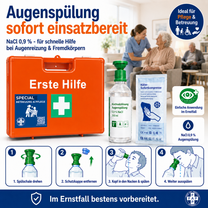 Erste-Hilfe-Koffer Betreuung & Pflegedienst DIN 13157 - orange
