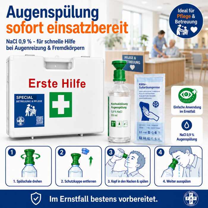 Erste-Hilfe-Koffer Betreuung & Pflegedienst DIN 13157 - weiß
