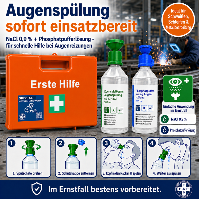 Erste-Hilfe-Koffer Metallhandwerk DIN 13157 - orange