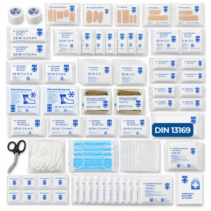 Nachfüllset DIN 13169 (167-teilig) für Erste-Hilfe Koffer, Verbandkasten & Verbandschrank