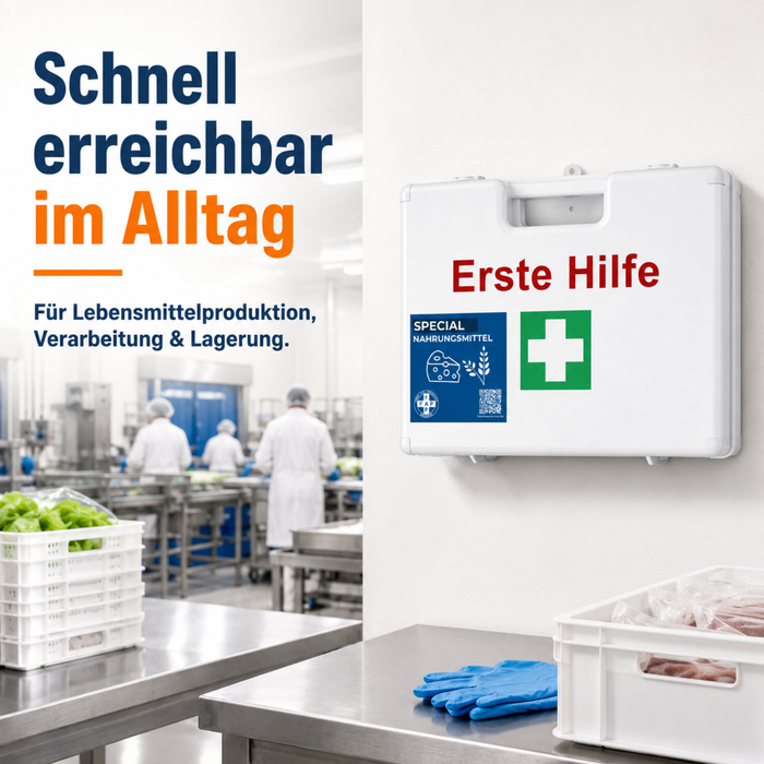 Erste-Hilfe-Koffer Nahrungsmittelverarbeitung DIN 13157 - weiß