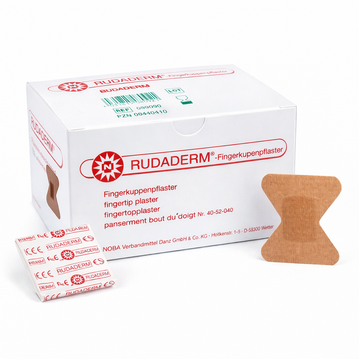 Noba Rudaderm Fingerkuppenpflaster - 100 Stück - Passgenaue Pflaster für Fingerkuppen
