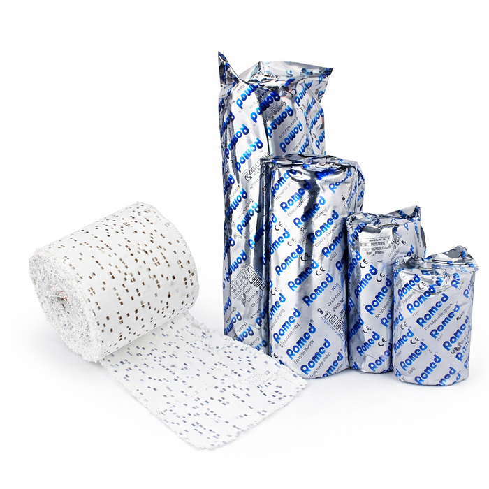 Gipsbinden von Romed 6 Rollen x 3 m - Hochwertige Gipsbinden für Fixierungen, versch. Größen