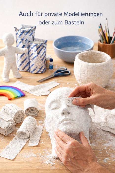 Gipsbinden von Romed 6 Rollen x 3 m - Hochwertige Gipsbinden für Fixierungen, versch. Größen