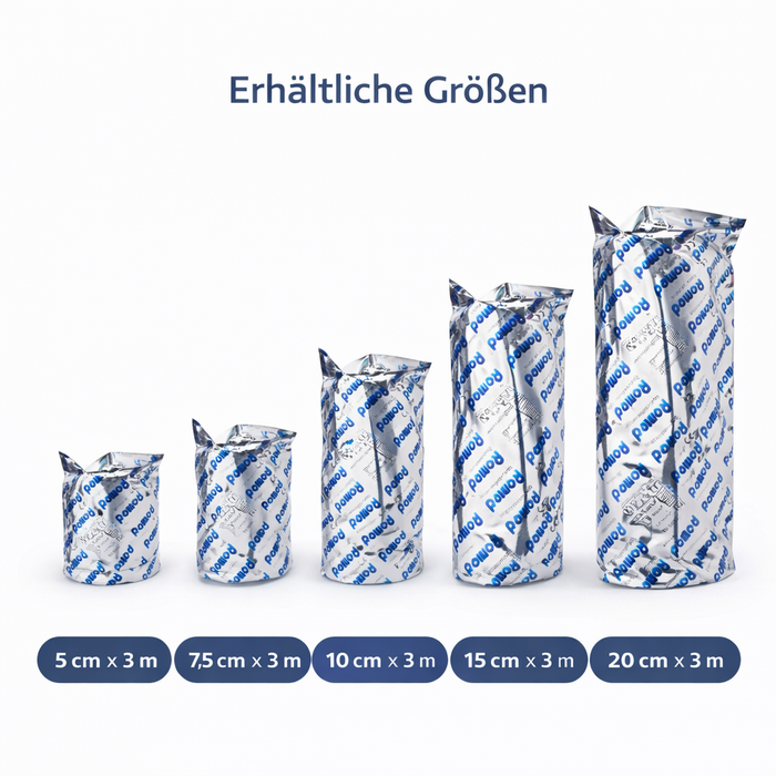 Gipsbinden von Romed 6 Rollen x 3 m - Hochwertige Gipsbinden für Fixierungen, versch. Größen