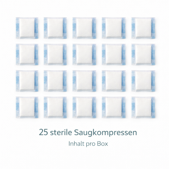 Noba Nobasorb sterile Saugkompressen - Hochsaugfähige Wundkompressen - 25 Stück je Packung