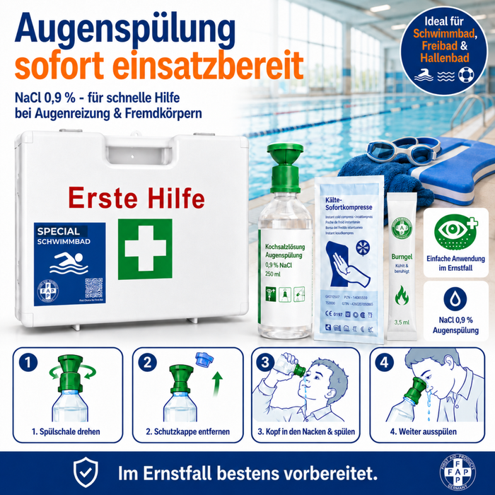 Erste-Hilfe-Koffer Schwimmbad DIN 13157 - weiß