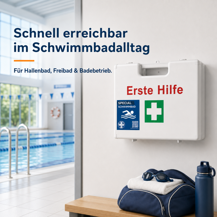 Erste-Hilfe-Koffer Schwimmbad DIN 13157 - weiß