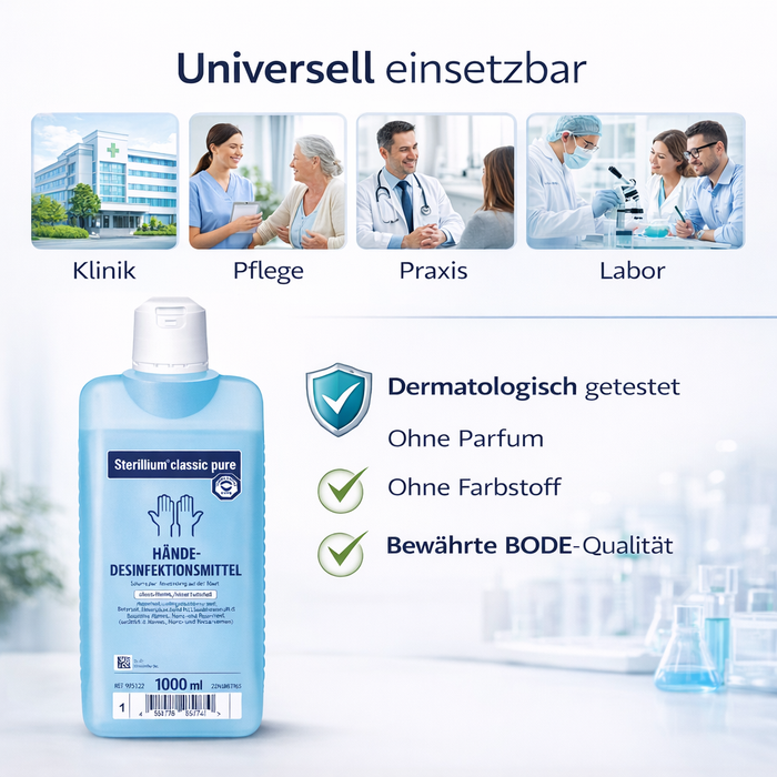 Bode Sterillium classic pure Händedesinfektion - farbstoff- & parfümfrei