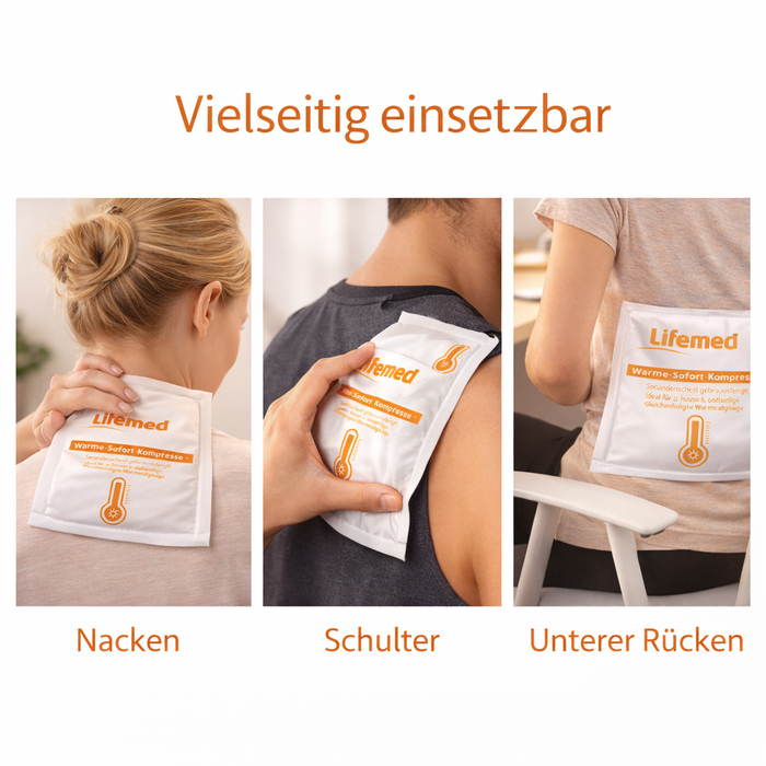 Wärme-Sofort-Kompresse 15 x 13 cm - Einmal-Wärmekompresse - sofort aktivierbar