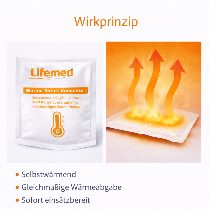 Wärme-Sofort-Kompresse 15 x 13 cm - Einmal-Wärmekompresse - sofort aktivierbar