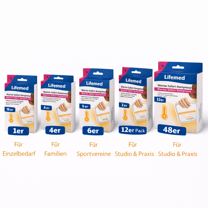 Wärme-Sofort-Kompresse 15 x 13 cm - Einmal-Wärmekompresse - sofort aktivierbar