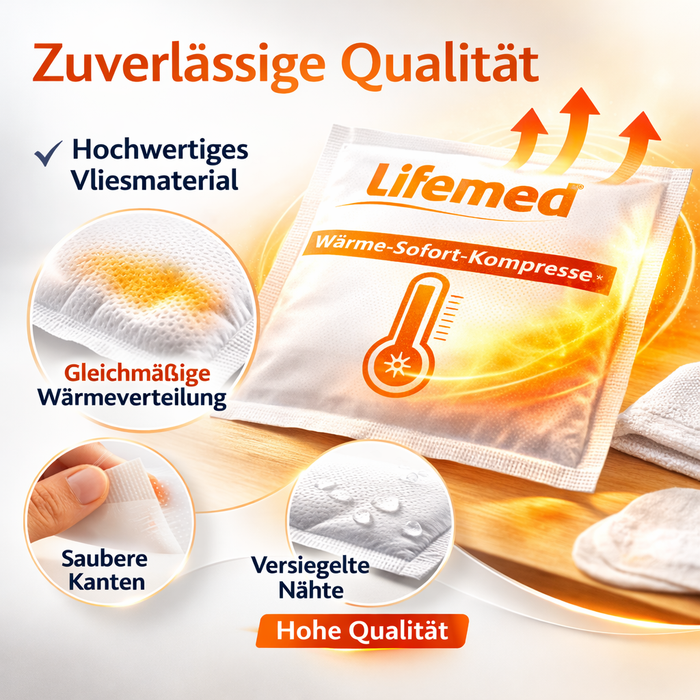 Wärme-Sofort-Kompresse 15 x 13 cm - Einmal-Wärmekompresse - sofort aktivierbar
