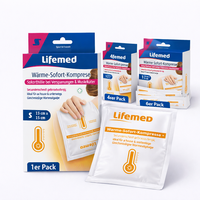 Wärme-Sofort-Kompresse 15 x 13 cm - Einmal-Wärmekompresse - sofort aktivierbar