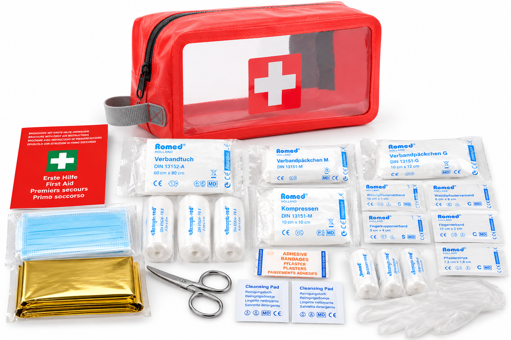 KFZ Erste-Hilfe-Tasche Waterproof mit DIN 13164 Füllung für PKW