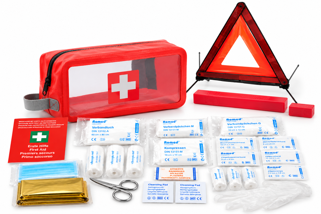 KFZ Erste-Hilfe-Tasche Waterproof mit DIN 13164 Füllung für PKW