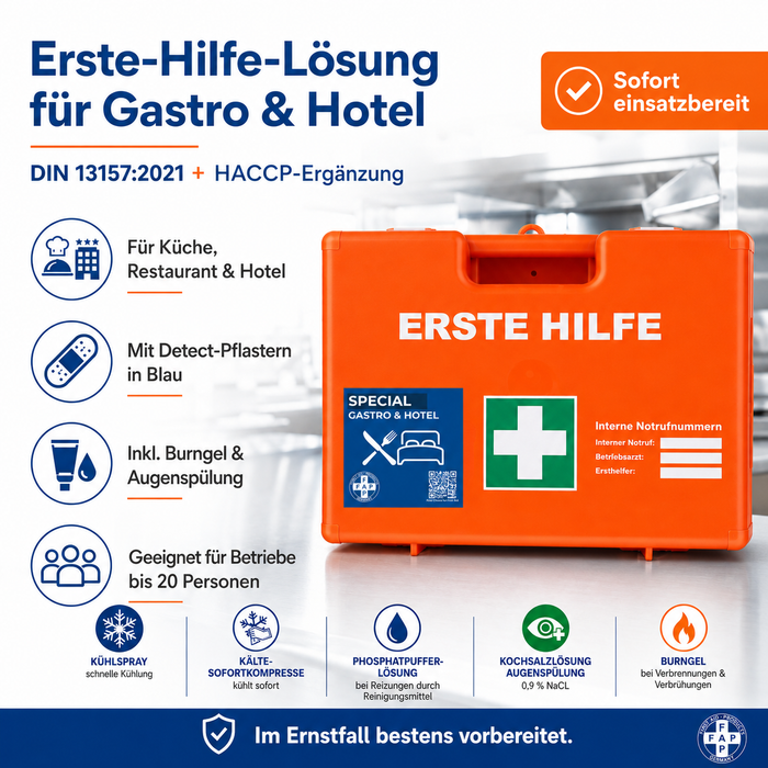 Erste-Hilfe-Koffer Gastronomie & Hotel DIN 13157 - orange