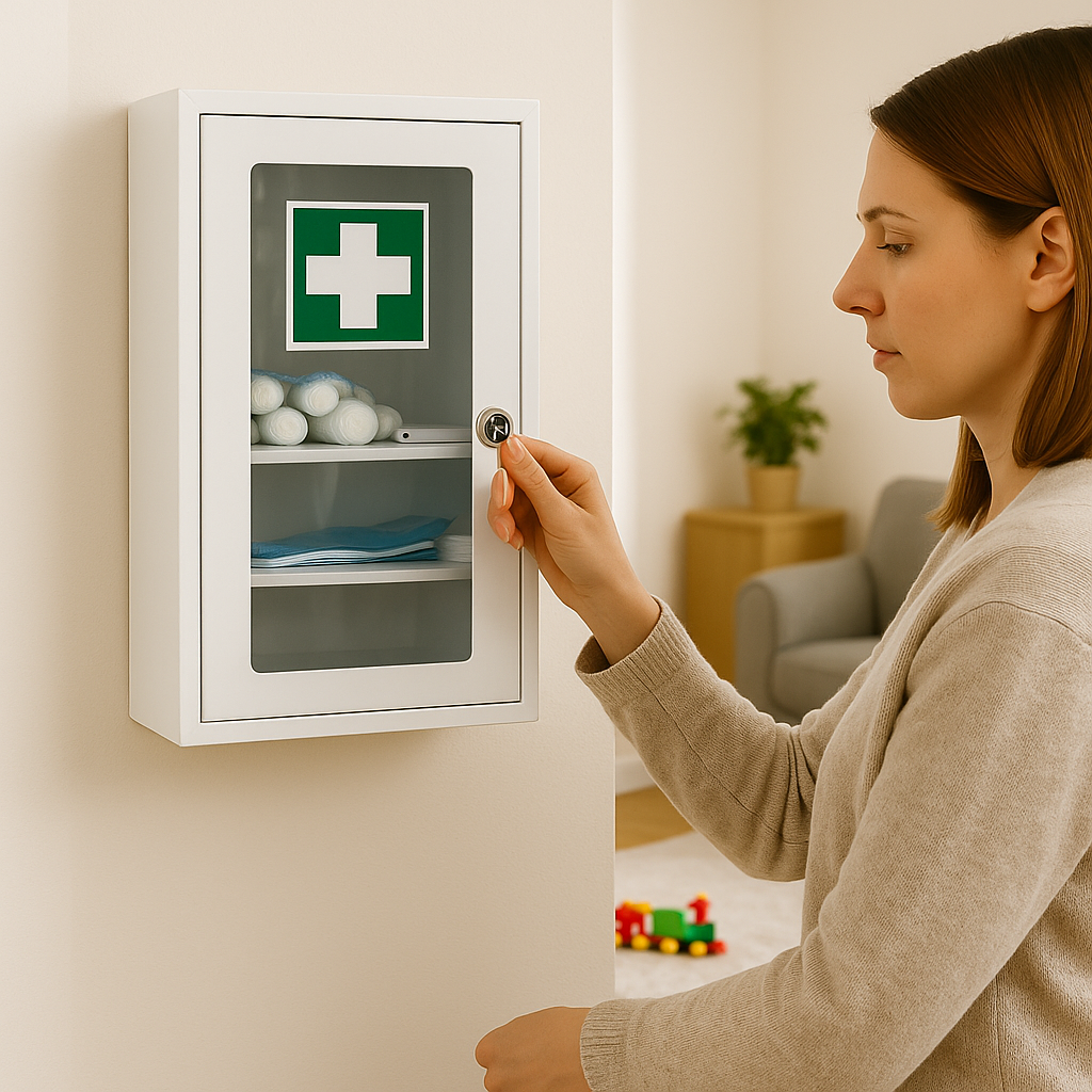 Ihre zentrale Erste-Hilfe-Station – übersichtlich, geschützt und immer griffbereit.
